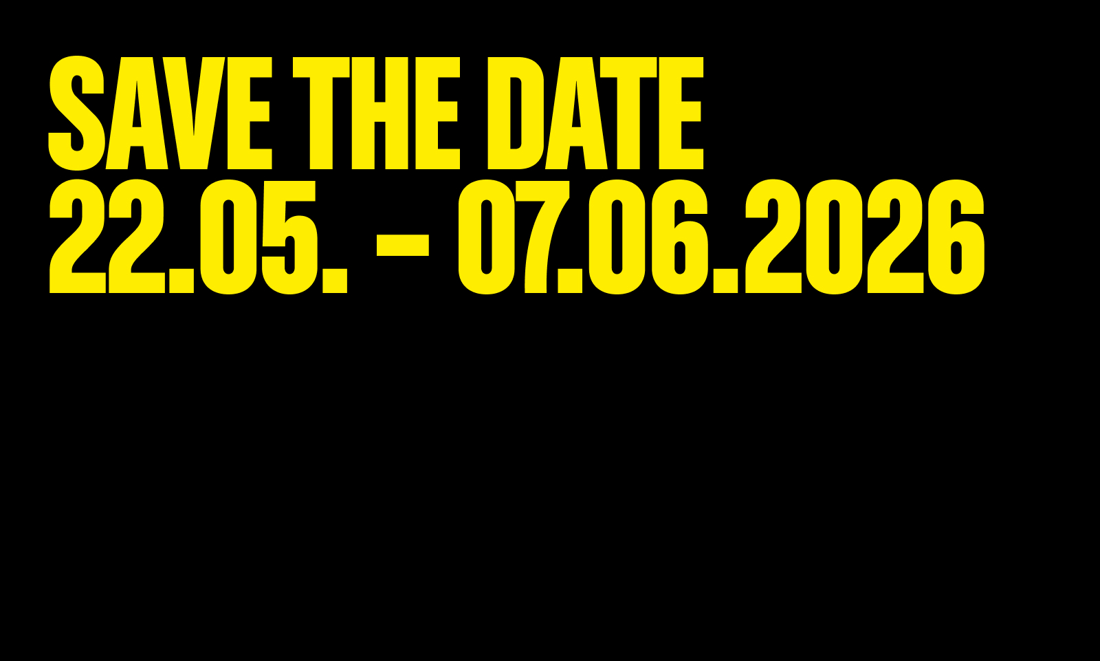 Save the Date: KunstFestSpiele 2026